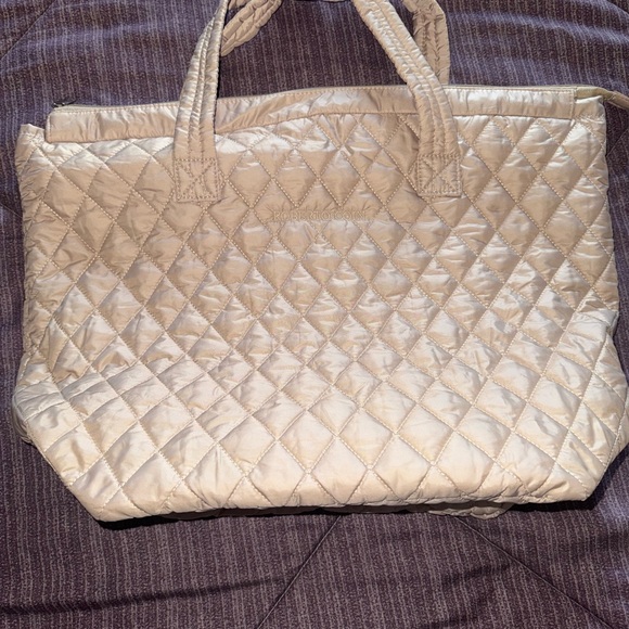 Roberto Coin Cream Quilted Tote Bag - Picture 3 of 12